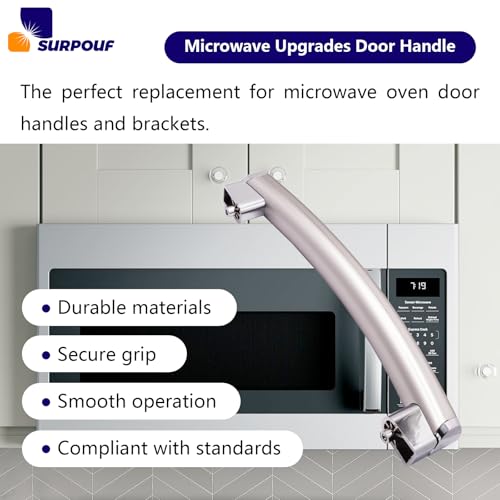 New Upgrade WB15X21101 Microwave Door Handle Compatible with GE Microwave PSA9120SF1SS JNM3163RJ1SS PVM9179SF2SS Replaces 3025571 AP5790530 PS8754188 EAP8754188