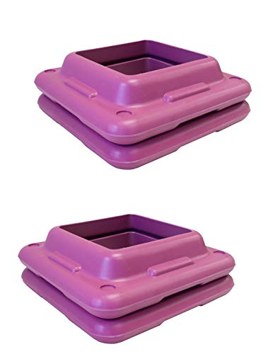 Ader 44'' Original Health Club Step, Aerobic Step, Gym Class Step, Platform with Risers - color: 4pcs Risers Only