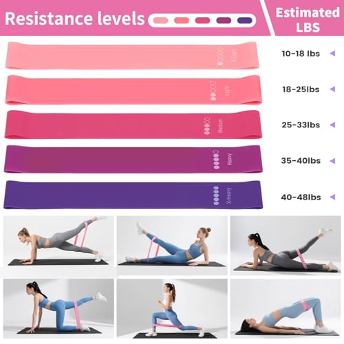 Pilates Kit for Home Workouts for Women-12-Piece Equipment Set with Ring,Yoga Ball,5 Resistance Bands,Figure-8 Band,Arm Stretcher,Grippy Socks,Storage Bag for Toning,Strength & Flexibility