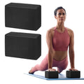 Gaiam Yoga Block - Supportive Latex-Free Eva Foam - Soft Non-Slip Surface with Beveled Edges for Yoga, Pilates, Meditation - color: Black, style: 2 Blocks