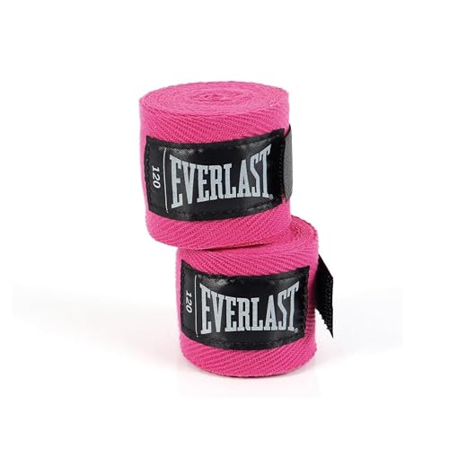 Everlast Core Handwraps 120in – Boxing Hand Wraps for Gloves, Wrist & Knuckle Support - color: Pink, size: 120 Inch