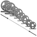 Signature Fitness 2-Inch Cast Iron Barbell Sets - size: 170LB Set
