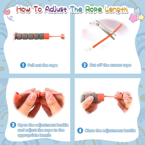 Jump Rope For Kids,Jump Rope Kids,Adjustable Soft Skipping Rope,Toddler Jump Rope With Skin-Friendly Foam Handles For Kids, Boys,Girls,Women, Men,Exercise Activity,Outdoor Fitness - color: Pink
