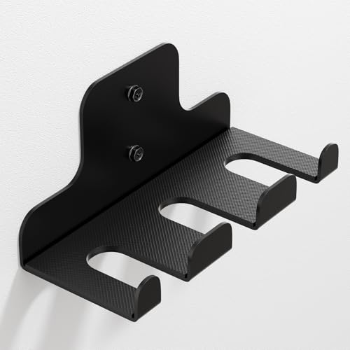 XZHXFX Barbell Wall Holder,Single Barbell wall Mount Hanger,Garage Gym Bar Wall Rack,Vertical Olympic Hanger wall Mount Rack,Space Saving Gym Accessory,Holds Under 33mm Bar Size(Black) - color: Black 3 hook