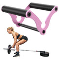 AimiDream V Bar Landmine Handle Attachment for Barbell Bar, Solid Multi-Grip Landmine Handle Attachment with Non-Slip Rubber Handle, Fits Olympic Bars Strength Training Bars - color: Pink