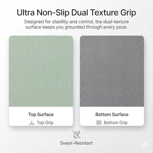 Premium TPE Yoga Mat 6mm Info Swipe – Eco-Friendly Non-Slip, Odor-Free, Lightweight & Durable | SGS Tested, REACH Compliant, GRS Certified | 72"x24" with Carrying Strap - color: Purple
