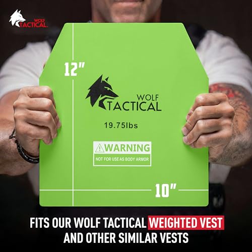 WOLF TACTICAL Weight Vest Plates - 5.75/8.75/14.5/19.75LB Pairs - WODs, Strength Training, Running, Heavy Workouts - color: 19.75LB Plates