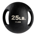 Body-Solid Exercise Medicine Balls, Heavy-Duty Non Slip Rubber Grip with Dual Handles Medicine Ball for Weights Training, Weightlifting & Core Workouts - size: 25 lb