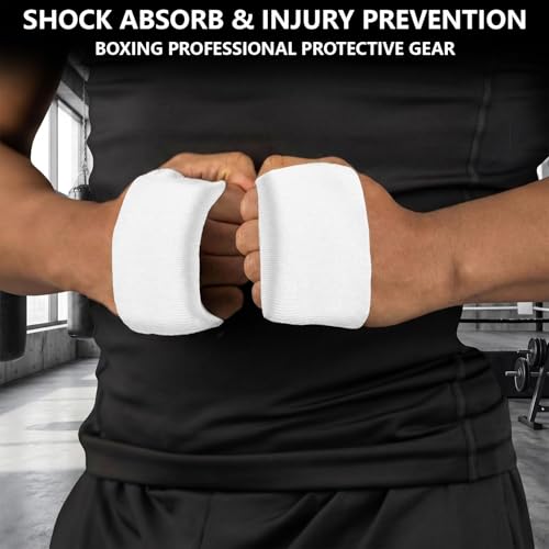 1/2/4pairs Knuckle Guards for Boxing Gel Hand Guard Protection Boxing Knuckle Pads Gel Hand Wraps for Men Women Fitness Athletes Muay Thai Kickboxing MMA Combat Sports Training Sparring Supplies - color: black，white