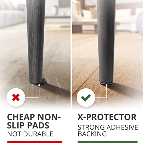 Non Slip Furniture Pads X-PROTECTOR - 16 pcs 2" - Premium Furniture Gripper | Premium Furniture Grippers! Rubber Feet Hardwood Floor Protectors for Furniture Legs - Couch Stoppers - size: 16 Round & Square 2"