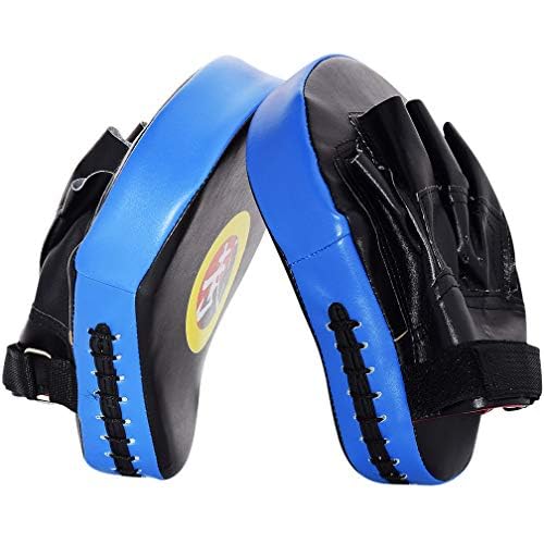 TLBTEK Taekwondo Kick Shield - Muay Thai MMA Karate Kickboxing Training Pads - Curved Leather Strike Shield