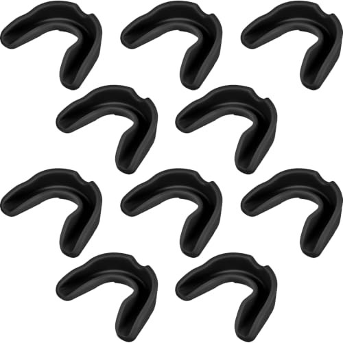 BBTO 20 Pcs Football Mouthguards Bulk | Youth & Adult Mouth Guard No Boil Mouthpiece Adult Youth Braces Soft Mouth Guard for Lacrosse Basketball Hockey Wrestling - color: Black, size: L