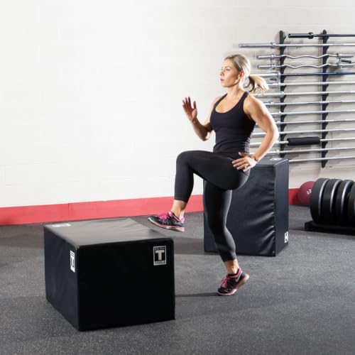 Body-Solid Tools (BSTSPBOX) 3-Way Plyometric Box Set, Jump Exercise and Step Up Boxes for Training Fitness Gym and Home Workouts - Adjustable and Durable Plyo Boxes, 20 x 24 x 30 Inch