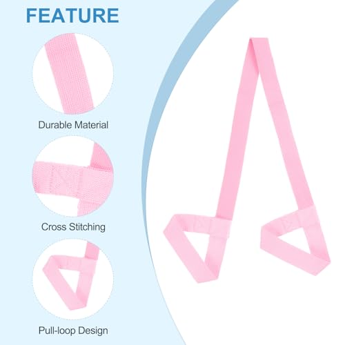 PATIKIL Yoga Mat Strap, Adjustable Yoga Mat Carrier Straps Sling Cotton Anti Slip Mat Holder Stretching Band - color: Pink
