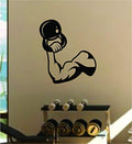 Kettlebell Work Out Wall Decal Sticker Vinyl Art Home Decor Decoration Room Bedroom Inspirational Motivational Health Fitness Exercise Sports Weights Cardio Running Abs Squat Girls Lift Gym