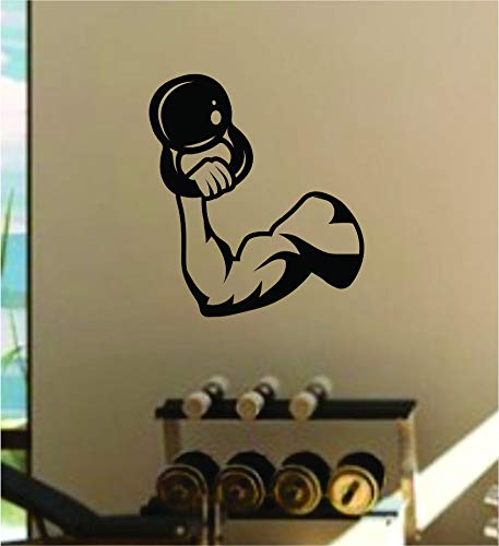 Kettlebell Work Out Wall Decal Sticker Vinyl Art Home Decor Decoration Room Bedroom Inspirational Motivational Health Fitness Exercise Sports Weights Cardio Running Abs Squat Girls Lift Gym