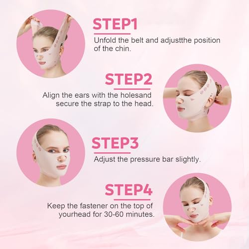 Face Strap Forehead Lift Band, Face Lift Belt Comfortable Forehead Bandage For Sleep Mask Chin Up Face Lift Vshaped Strap