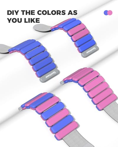 Sportneer Wrist & Ankle Weights for Women Men 4 lbs (2 lb Each) Adjustable Silicone Weighted Bracelet Set for Gym Yoga Pilates Cardio Strength Training Wearable Arm Hand Workout Weights - color: Raspberry Pop, size: 2 LB x 2