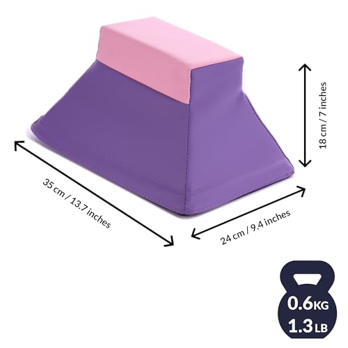 Stunt Trainer Stand for Cheerleading | Portable Cheer Balance Trainer | Stunting Flyer Practice Platform | Lightweight Gymnastics Balance Block | Cheerleading Equipment for Safe Skill Training - color: Purple v2