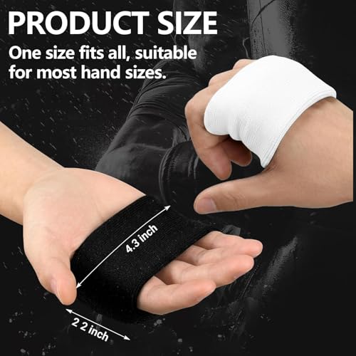 1/2/4pairs Knuckle Guards for Boxing Gel Hand Guard Protection Boxing Knuckle Pads Gel Hand Wraps for Men Women Fitness Athletes Muay Thai Kickboxing MMA Combat Sports Training Sparring Supplies - color: black，white