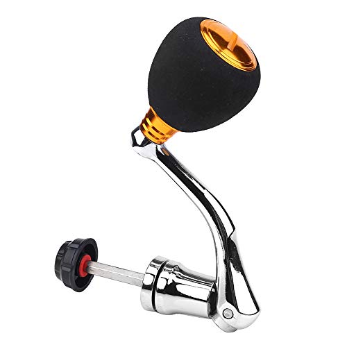 Tbest Fishing Spinning Reel Handle Metal Rocker Arm Reel Replacement Power Handle Grip - color: Gold, size: Medium