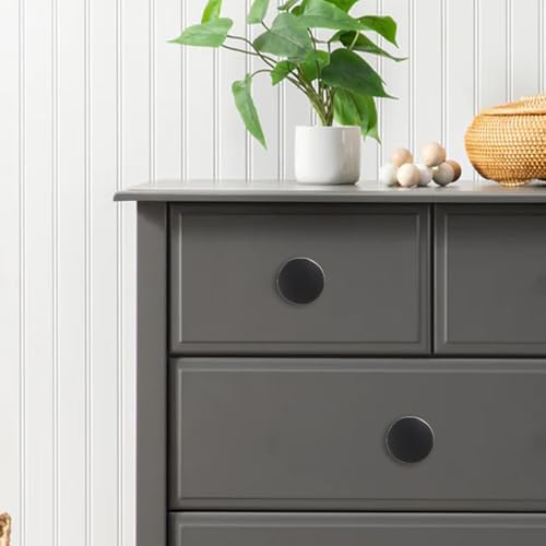 10 Pack Matte Black Kitchen Cabinet Hardware - Zinc Alloy Drawer Knobs and Handles - color: Matte Black, size: 1-1/4" Diameter（32mm）