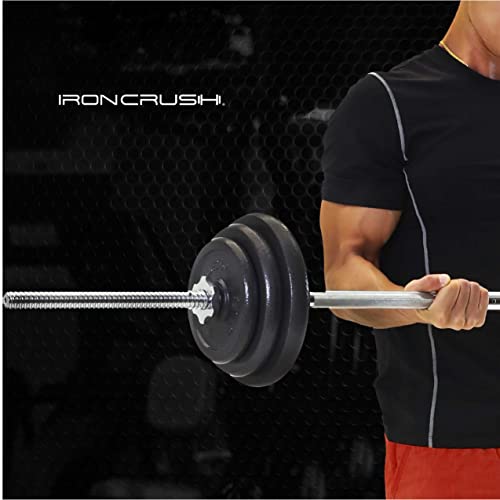 Standard 1 inch Cast Iron Weight plates - Superior Hammertone Finish, Wider Range 1.25-50 lbs Weights. Ideal for Dumbbell Handles, 1in Barbells, Adjustable Kettlebell Handles - Sold in Pairs - color: 7.5lb (Set of 2)