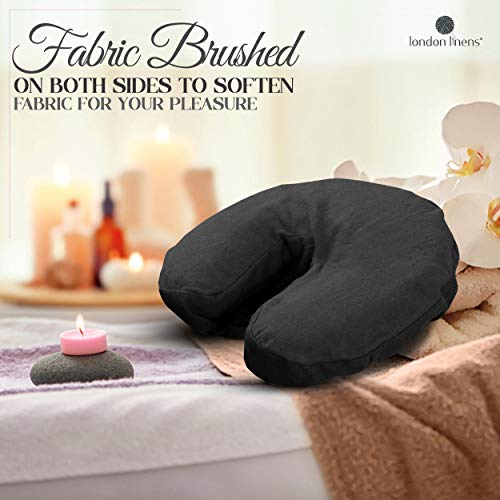 London Linens Pack of 10, Premium Extra Thick 100% Cotton Flannel Massage Tables Face Cradle Covers Cozies Fitted - Includes 10 pcs (Greenish Grey) - color: Grey, size: 10