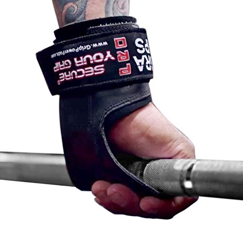 Cobra Grips Weight Lifting Gloves with Adjustable Neoprene Padded Wrist Wraps - Heavy Duty Alternative to Power Lifting Hooks for Deadlifts - color: FIT USA FLAG Leather, size: 4.25 - 7.0"