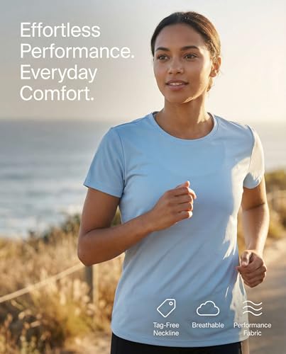 5 Pack Women's Dry Fit Short Sleeve Athletic Gym Workout Running Tops | Available in Plus Size, Exercise, Sports, Fitness, Quick Dry, Cooling, Moisture Wicking, Loose Basic Tees, Yoga, Pilates - color: Set 14, size: Small