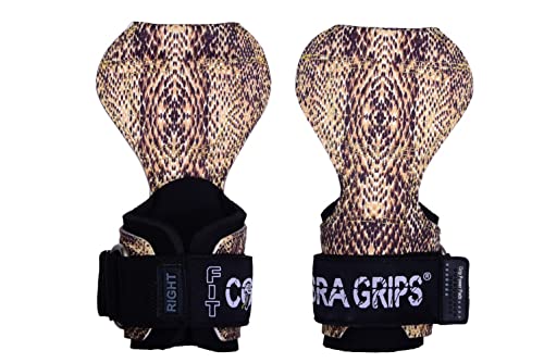 Cobra Grips Weight Lifting Gloves with Adjustable Neoprene Padded Wrist Wraps - Heavy Duty Alternative to Power Lifting Hooks for Deadlifts - color: FIT GL Sub Leather, size: 4.25 - 7.0"