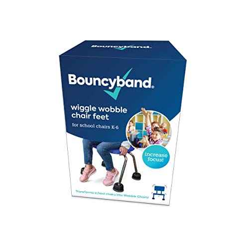 Bouncyband Wiggle Wobble Chair Feet – Transform a Standard School Chair into a Wobble Chair – Chair Feet for Classroom Help Improve Concentration and Calm Children Aged 3+ - size: 1 Count (Pack of 1)
