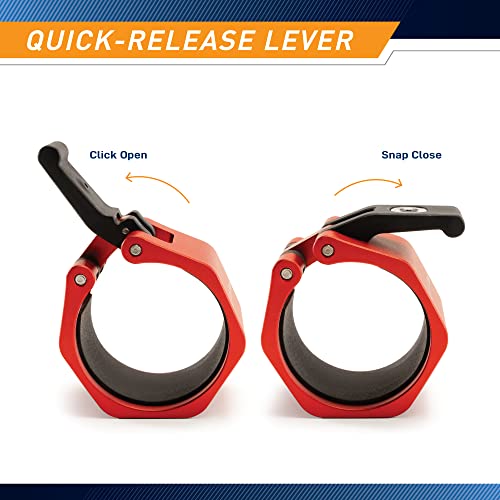 Steelbody Olympic Barbell Lock Jaw Collars - style: Aluminum - Red