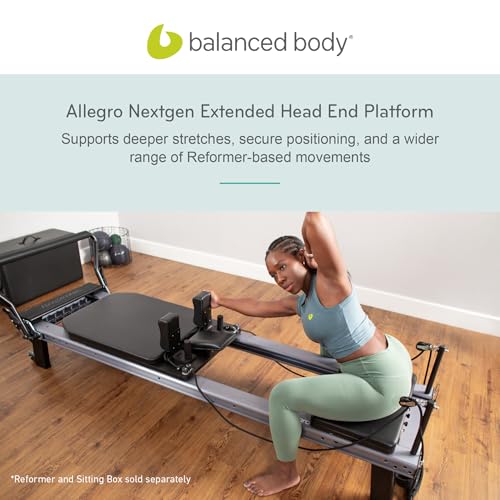 Balanced Body Allegro Nextgen Extended Head End Platform, Pilates Machine Accessory for Stretching