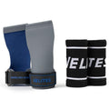 Velites - Official Crossfit® Games Quad Ultra Grips - No Chalk and Smooth Bars - Wristbands and Carry Bag Included - Pull-ups, Muscle-ups and Toes to bar - color: Grey, size: X-Large