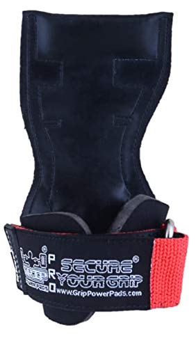 Lifting Grips PRO Weight Gloves Heavy Duty Barbell Gymnastics Straps Alternative to Power Hooks Deadlifts Adjustable Neoprene Padded Wrist Wrap - color: RdStRb, size: Large 7.50"-8.50" Wrist Size