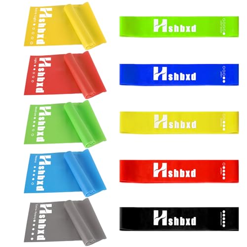 Resistance Bands for Physical Therapy, Bands for Working Out, Latex Free Elastic and Exercise Bands Set for Stretching, Suitable for Rehab, Yoga, Pilates, Gym, Home Exercise - color: 10-pcs resistance set