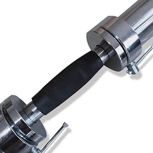 CAP Barbell Olympic Dumbbell Handles | Multiple options - style: Chrome w/Rubber Grips