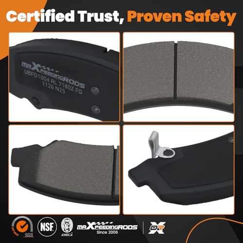 maXpeedingrods D1159 Front Brake Pads for for Chevrolet Impala 2006-2013 | for Impala Limited 2014-2016, Monte Carlo 2006-2007, for Buick Allure LaCrosse 2008-2009, for Cadillac DTS 06-11(NAO Ceramic) - size: D1159&P-1159