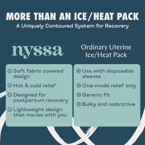 Nyssa Uterine Ice & Heat Pack – Reusable Hot & Cold Therapy for Period, Postpartum, and Endometriosis Relief - Soft, Flexible Gel Pack