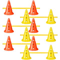 Dog Agility Hurdle Cone Set Dog Agility Course Backyard Set with Height Adjustable Include 12 Cones 6 Rods Training Equipment for Pet Obstacle Course Outdoor Games(Yellow, Yellow) - color: Yellow, Yellow