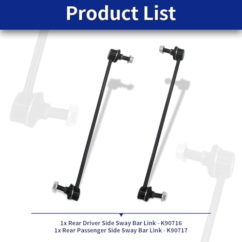 Sway Bar Links K750063, Front Left Right Stabilizer Sway Bar End Link Kit Compatible with 2003-2012 Land Rover Range Rover