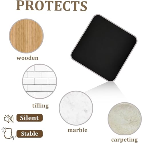 Recliner Pads for Hardwood Floors, Under Recliner Floor Protectors Furniture Pads to Keep Furniture from Sliding, Swivel Chairs Recliner mats for Hardwood Floors Non Slip Recliner Grippers - size: Sq-Black-30"x30"