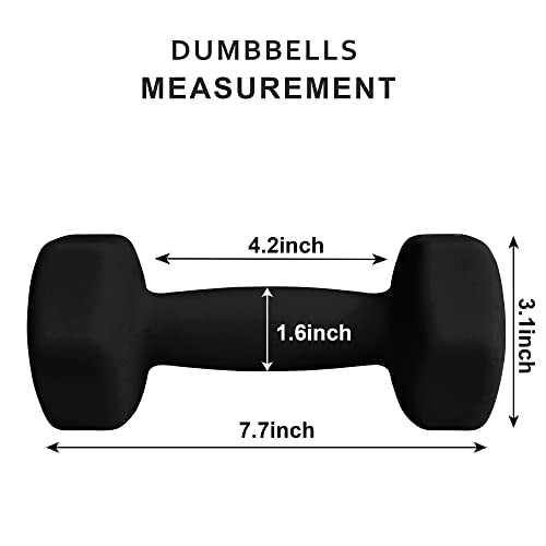 Balelinko Home Gym Equipment Workouts Strength Training Weight Loss Pilates Weights Yoga Sets Weights for Women, Men, Seniors and Youth - color: Black, style: 6 LB, Pair