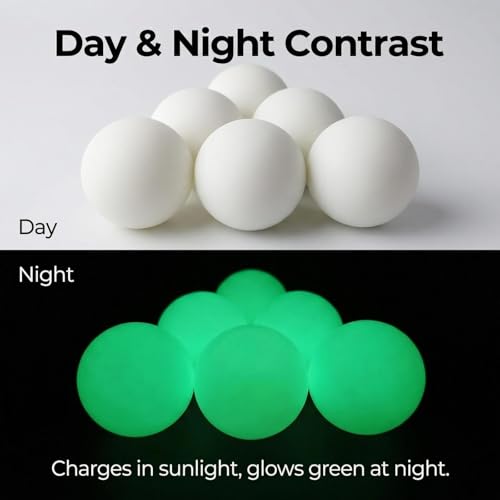 6PCS Glow in The Dark Lacrosse Ball, 8" Street Hockey Balls Training Sport Ball for Indoor Outdoor Sports Night Practice