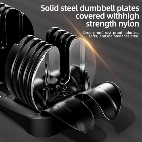 Adjustable Dumbbells Set of 2，Free Weights Dumbbells Set | Adjustable Dumbbell Set，52.5 lbs pair 105 lbs，15 in 1，for Men/Women Gym Equipment for Home Strength Training Equipment