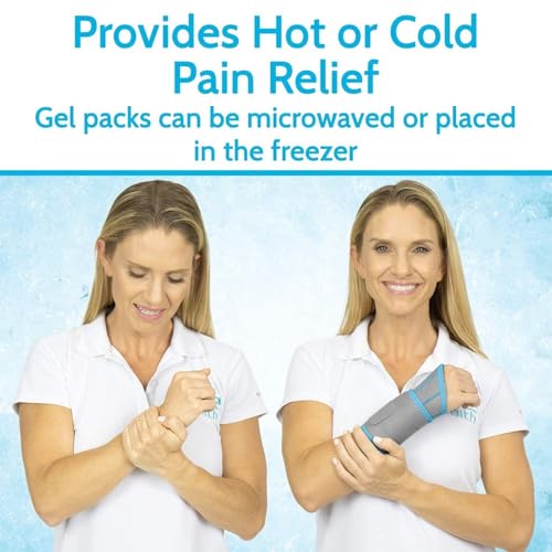 Arctic Flex Wrist Ice Pack Wrap - Refreezable Gel Compression Support | Flexible Hot & Cold Brace for Injuries, Rheumatoid, Tendinitis, Swelling & Carpal Tunnel - Reusable for Pain & Muscle Therapy