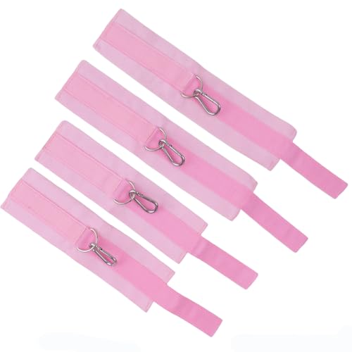 Heavy Duty Stainless Steel Expandable Spreader Bar with 4pcs PU Black--Pink Skull Pattern Detachable Adjustable Straps,Workout Bar for Home Indoor Gym Training Kit - style: Pink+Pink Kit