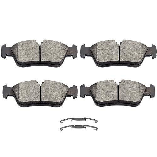 SCITOO D781 Front Ceramic Brake Pads Sets & Brake Hardware Fit For BMW 318i / 318is / 318ti / 320i / 323Ci / 323i / 323is / 325Ci / 325i / 325is / 325xi / 328Ci / 328i / 328is / Z3 / Z4 - size: Front D781-7649