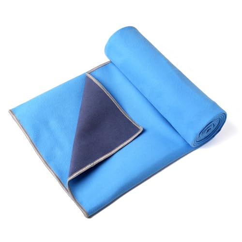 Eunzel 2 Pack Hot Yoga Towel, Reversible Two-Tone Non-Slip Yoga Mat Towel, Sweat Absorbent for Hot Yoga, Pilates and Workout, 72" x 26.5", Navy& Blue/Army Green& Pink - color: Z- Navy& Blue/ Army Green& Pink